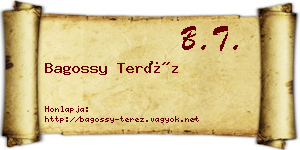 Bagossy Teréz névjegykártya